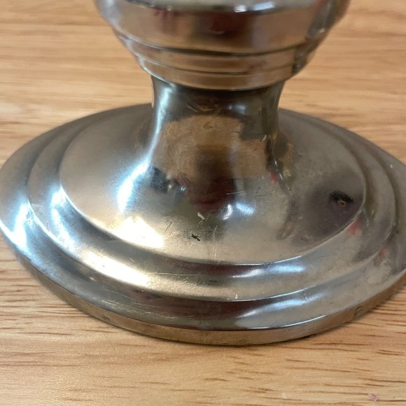 Traditional Elegant Silver Painted Candle Holders Heavy Made in India Set of 2 - Picture 9 of 10